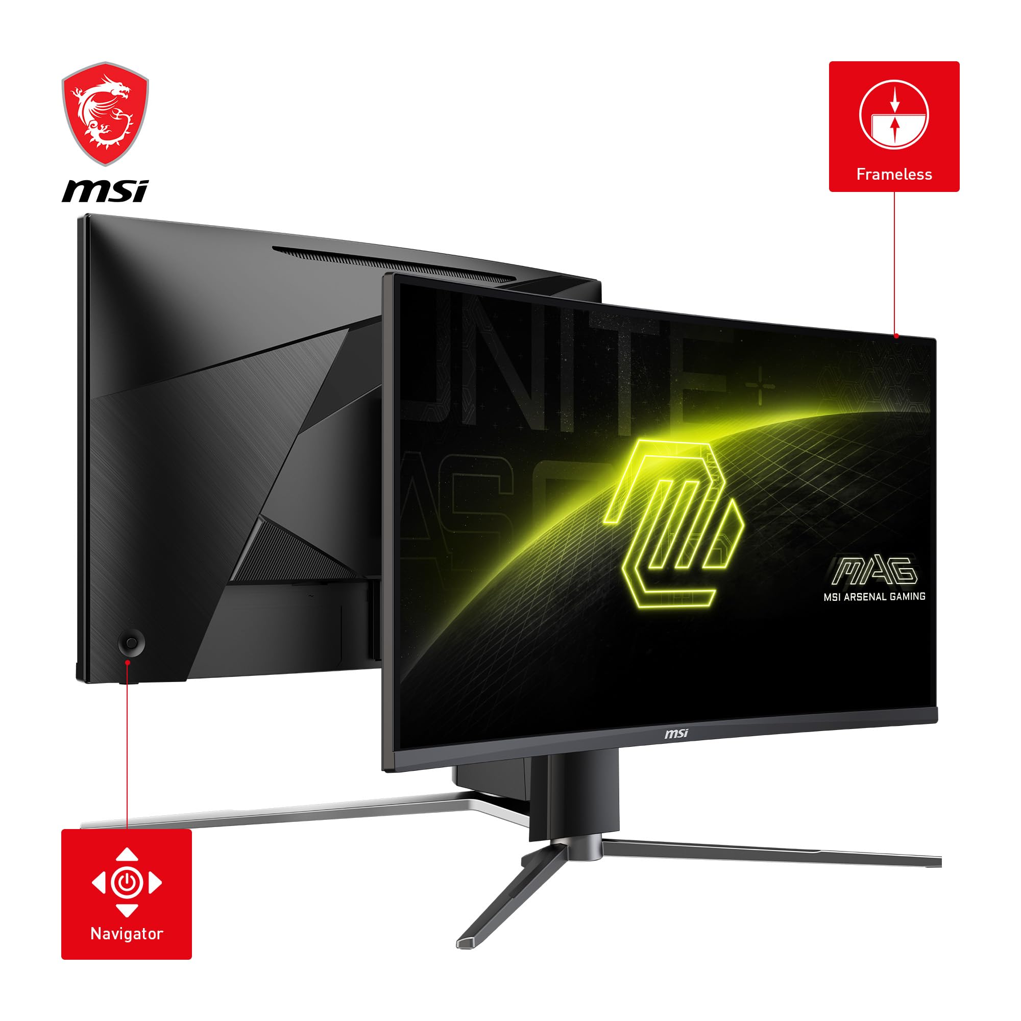 新品未開封 MSI 湾曲ゲーミングモニター27インチ　MAG 27CQ6PF MSI MAG 27CQ6PF 27 Inch WQHD Curved Gaming Monitor - 1500R 2560 x